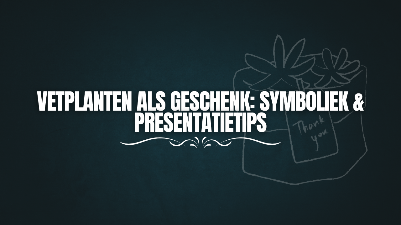 Vetplanten als Geschenk: Symboliek & Presentatietips