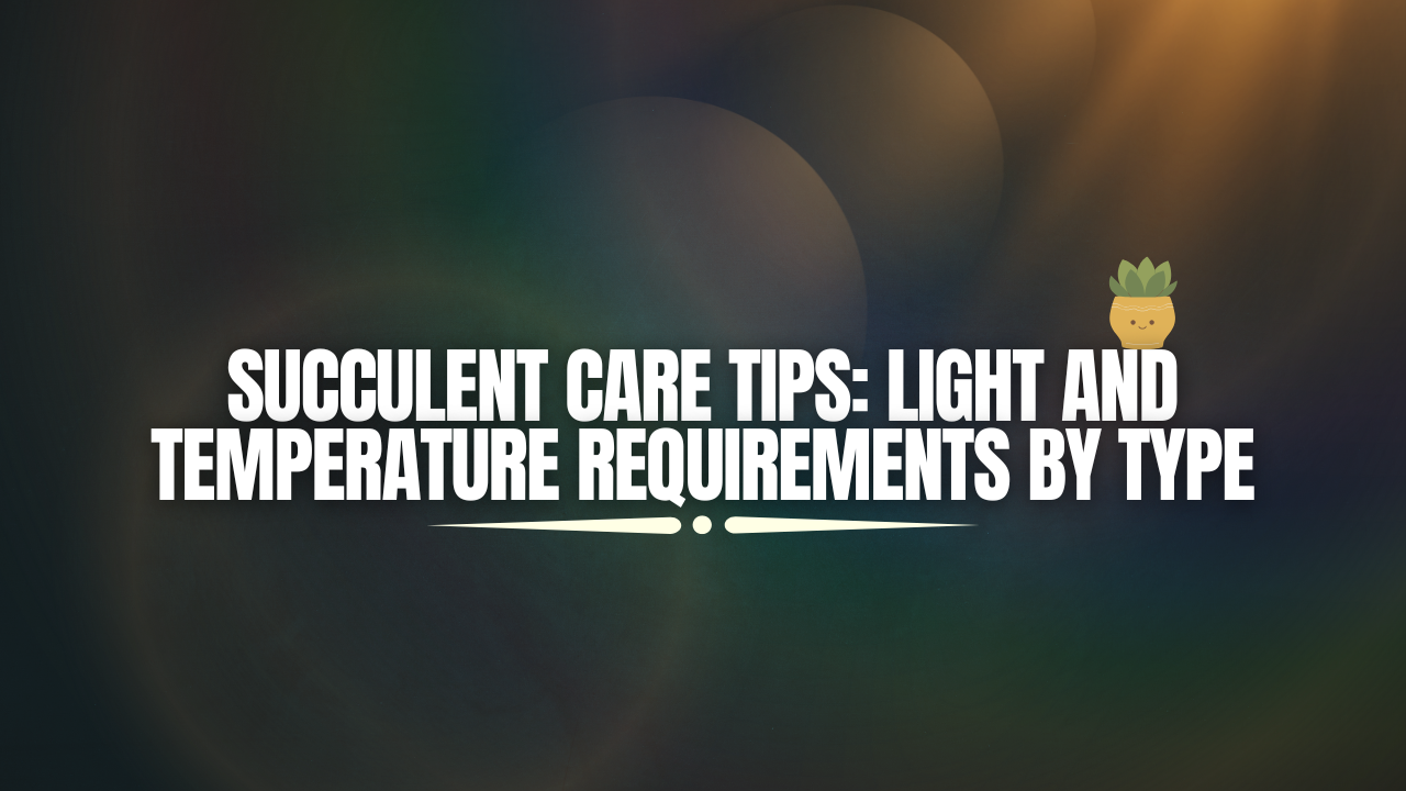 Succulent Care Tips: Light and Temperature Requirements by Type