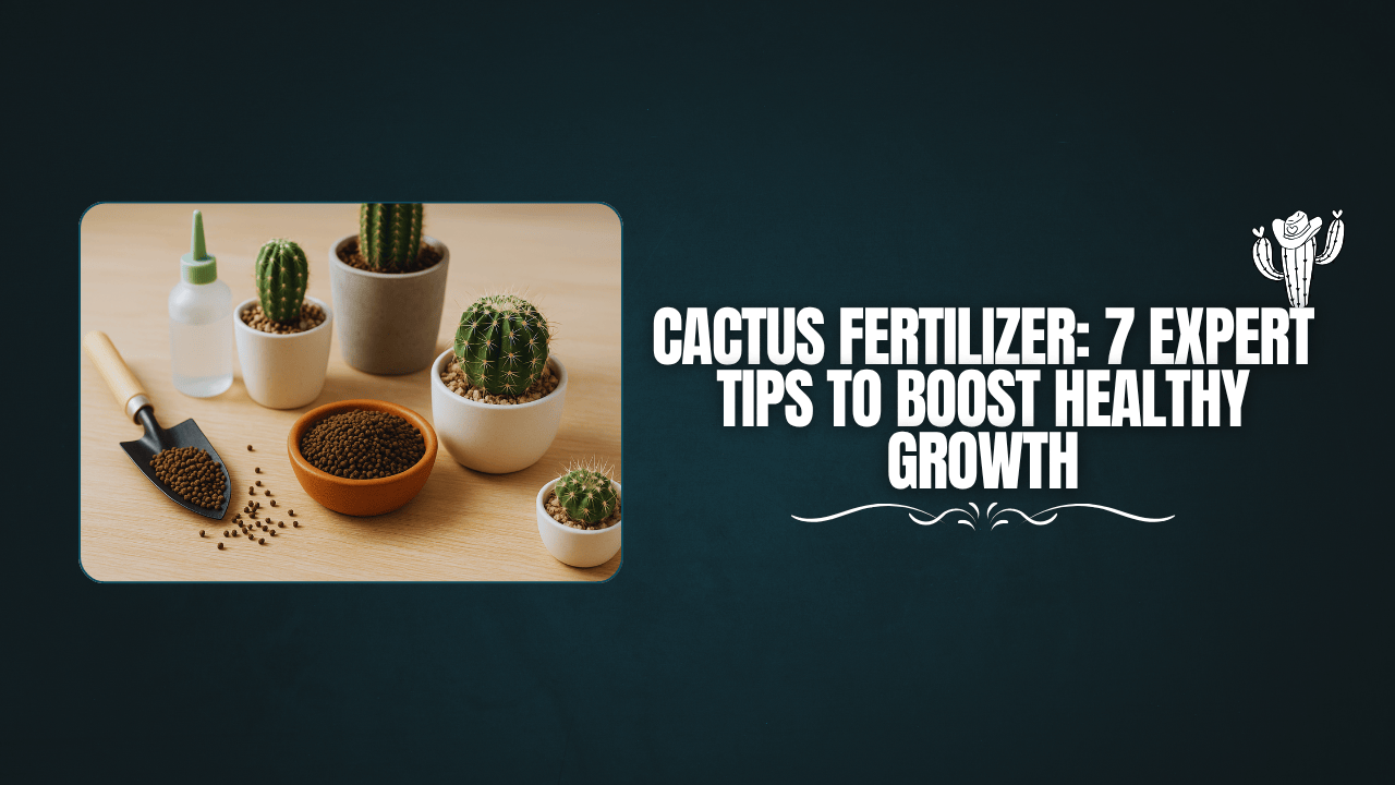 Cactus Fertilizer: 7 Expert Tips to Boost Healthy Growth