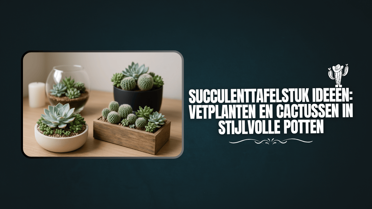 Succulenttafelstuk Ideeën: Vetplanten en cactussen in stijlvolle pot