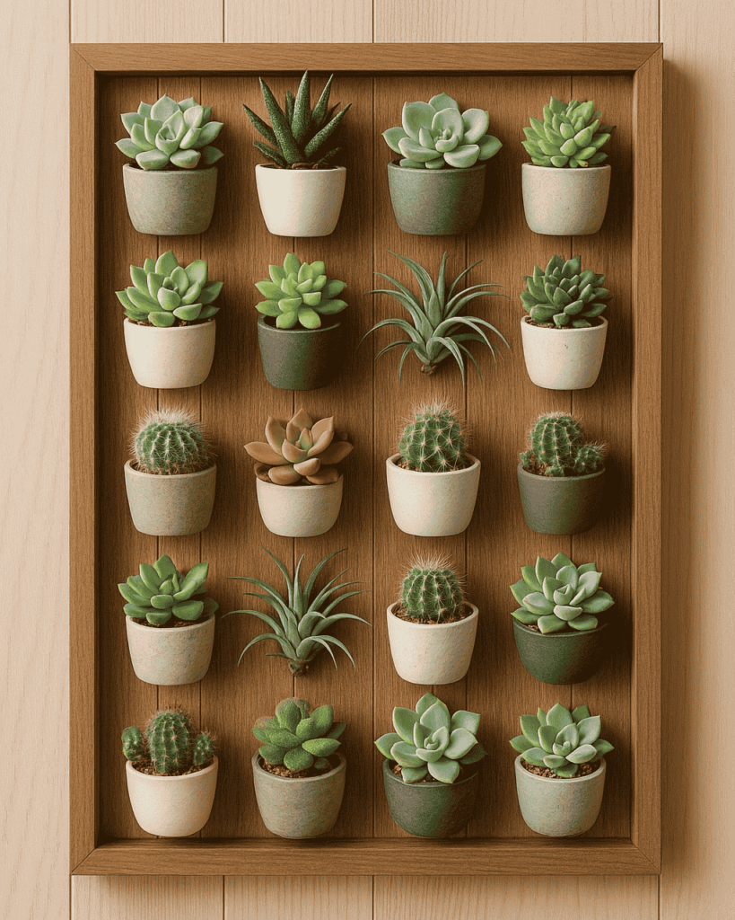 vertical succulent garden