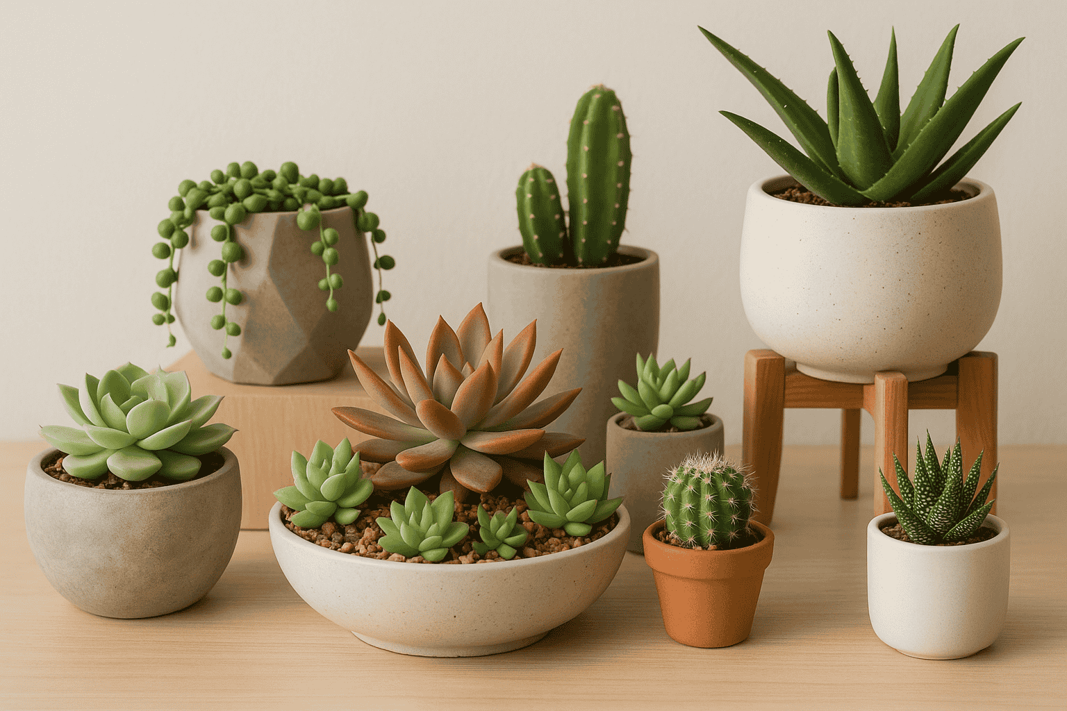 Creatieve vetplantenbakken