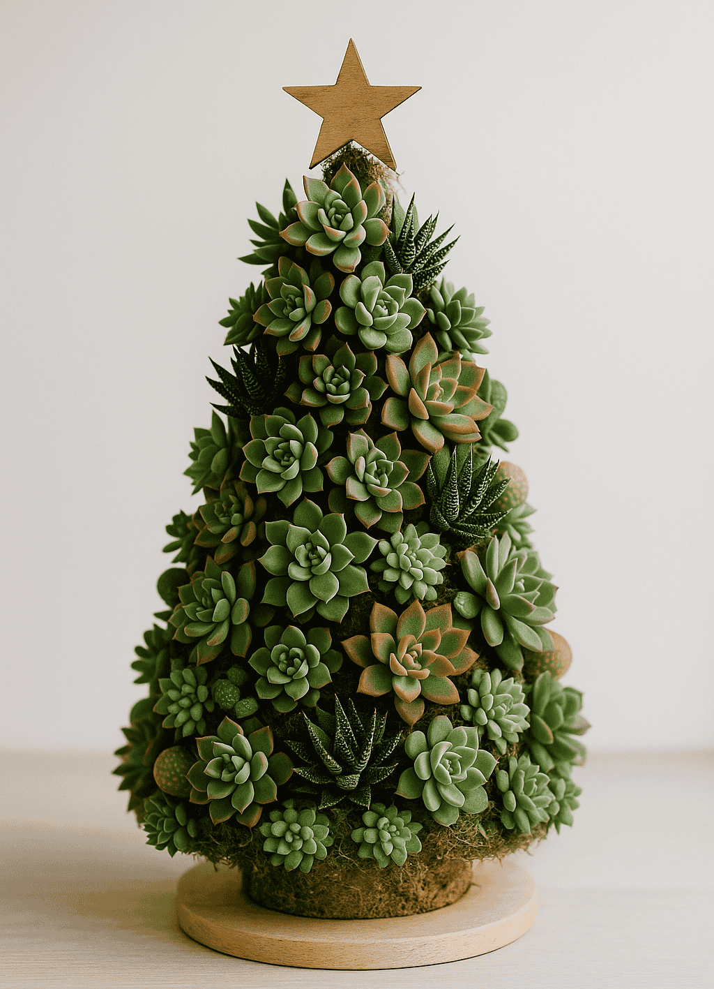 Succulent Christmas tree DIY