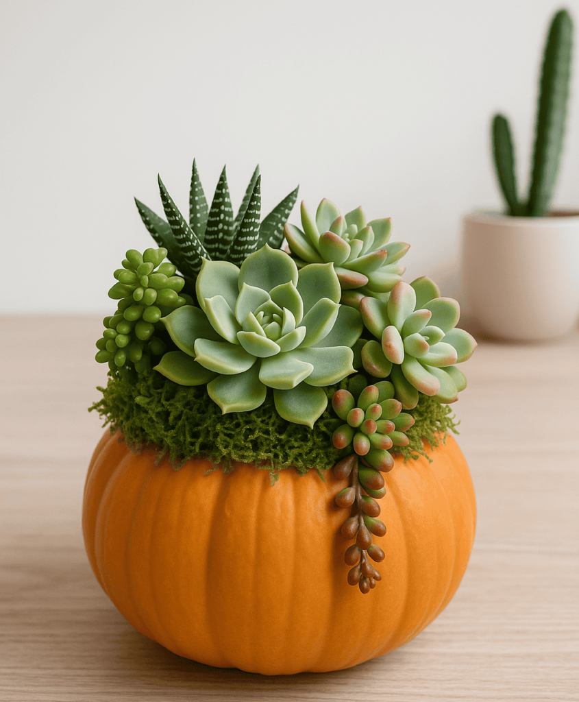 vetplant pompoen tafeldecoratie
