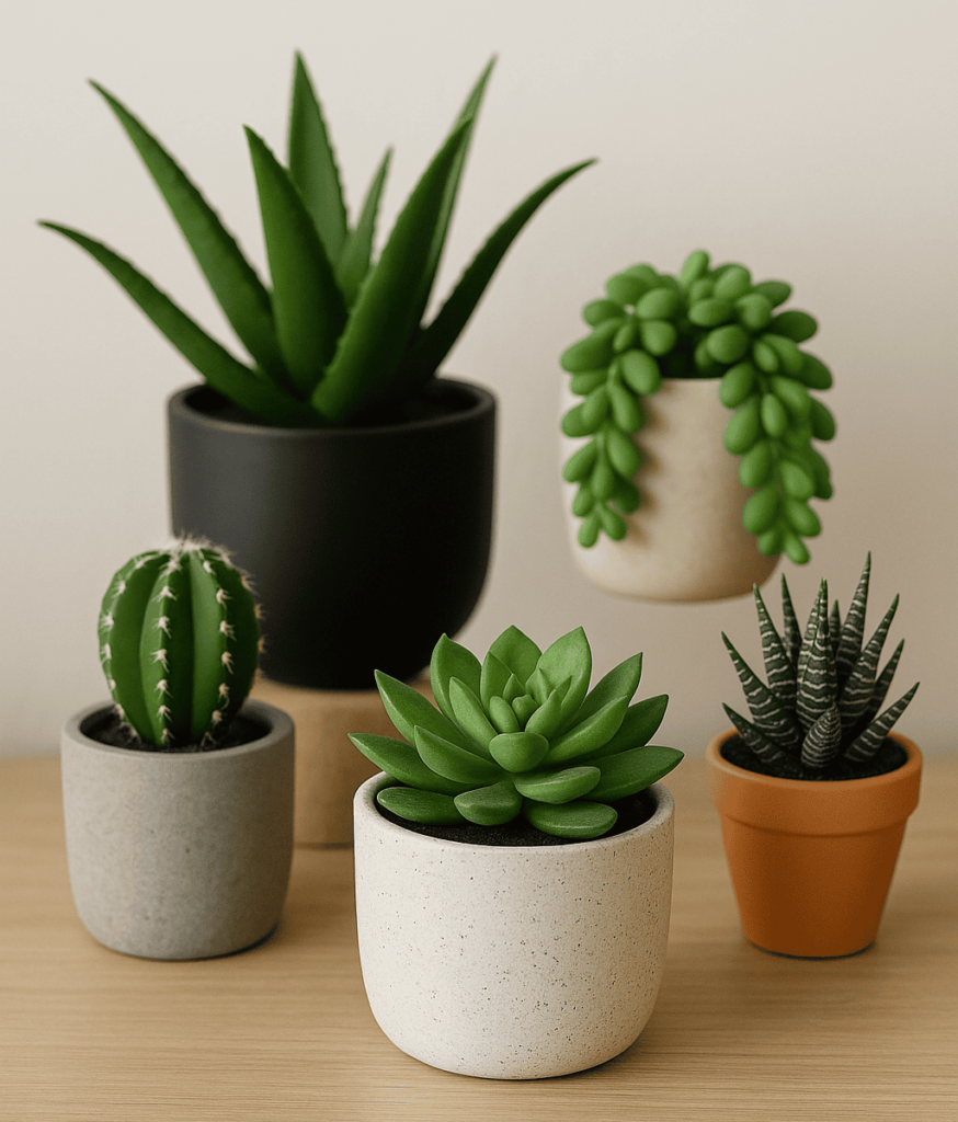 Faux succulents