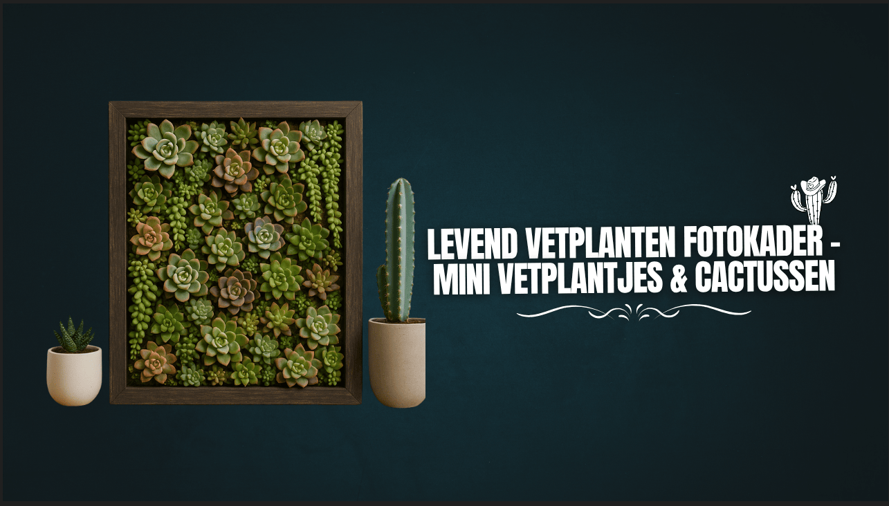 Levend Vetplanten Fotokader – Mini Vetplantjes & Cactussen