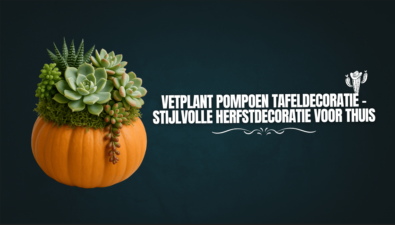 Vetplant Pompoen Tafeldecoratie – Stijlvolle Herfstdecoratie